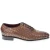 Wholecut oxford shoes in brown leather woven and hand-dyed by Fratelli Borgioli