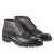 Stivaletto con le bucature in stile country in pelle e camoscio grigio scuro - Fratelli Borgioli