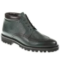 Bottle green deerskin ankle boot - Fratelli Borgioli - Italian craftsmanship