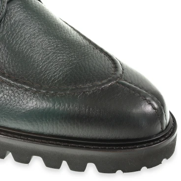 Bottle green deerskin ankle boot - Fratelli Borgioli - Italian craftsmanship