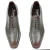Men's Oxford wholecuts shoes in hand-dyed gray leather with burgundy shades