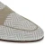 Mocassino penny in camoscio e tessuto intrecciato bianco e beige