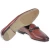 Mocassino da uomo in pelle color mattone con passante intrecciato