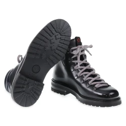 Dark blue leather winter boot - Fratelli Borgioli - Italian craftsmanship