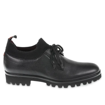 Derbies en daim et cachemire noir - Fratelli Borgioli - Artisanat italien