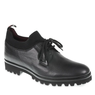 Derbies en daim et cachemire noir - Fratelli Borgioli - Artisanat italien