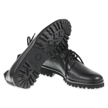 Derbies en daim et cachemire noir - Fratelli Borgioli - Artisanat italien