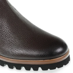 Brauner Chelsea-Stiefel aus Hirschleder und Kaschmir – Fratelli Borgioli
