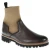 Brown deerskin and cashmere chelsea boot - Fratelli Borgioli