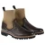 Brown deerskin and cashmere chelsea boot - Fratelli Borgioli