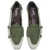 Double buckle moccasin in green suede and woven fabric - Fratelli Borgioli