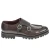 Handmade double monk loafers in antique ebony calfskin