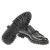 Handmade double monk loafers in antique ebony calfskin