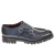 Mocassin double boucle en cuir de veau vieilli bleu fait main par Fratelli Borgioli