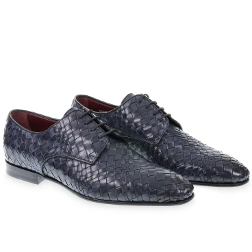 Derby en cuir tressé à la main - Fratelli Borgioli - Artisanat Italien