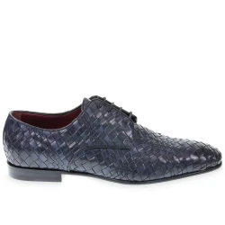 Derby en cuir tressé à la main - Fratelli Borgioli - Artisanat Italien