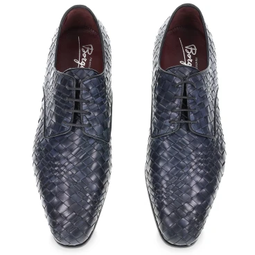 Derby en cuir tressé à la main - Fratelli Borgioli - Artisanat Italien