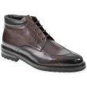Chocolate deerskin ankle boot - Fratelli Borgioli - Italian craftsmanship