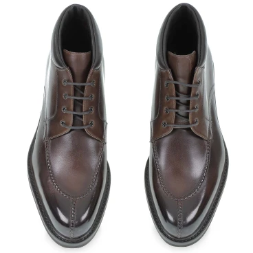 Chocolate deerskin ankle boot - Fratelli Borgioli - Italian craftsmanship
