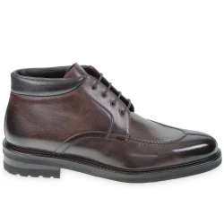 Chocolate deerskin ankle boot - Fratelli Borgioli - Italian craftsmanship