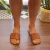 Italienische slipper für Herren aus Hellbraun Leder