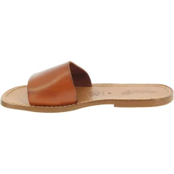 Zapatillas romanas de cuero marrón claro para hombre hecho a mano