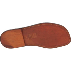 Nu pieds pour homme en cuir marron foncé travaillé main en Italie
