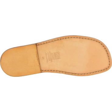 Sandalias jaula para hombre en piel color cuero