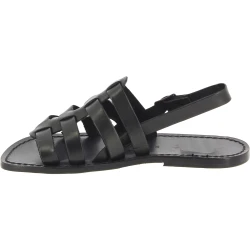 Sandali da uomo gabbia in pelle nera