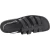 Leather cage sandals for men in black leather