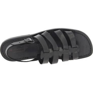 Käfigsandalen für Herren in Schwarze leder