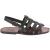 Sandalias jaula para hombre en piel marrón oscuro