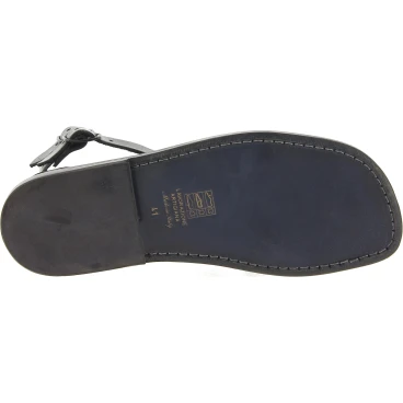 Römische Sandalen aus Schwarze leder in Italien von Handgefertigt