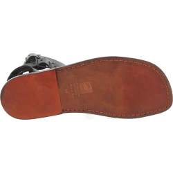 Sandales romaines homme en cuir marron foncé fait à la main