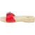Zuecos de madera para hombre hechos a mano con correa ajustable de piel rojo
