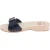 Handmade men's wooden clog slippers with adjustable black leather band