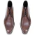 Polished Brown Leather Ankle Boot Handcrafted Made in Italy - Fratelli Borgioli
