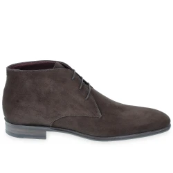 Herrenstiefelette aus dunkelbraunem Wildleder Fratelli Borgioli - Handwerkskunst Made in Italy