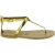 Sandals tongs en artisanales en cuir laminé jaune