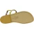 Handmade thong sandals in yellow laminated leather