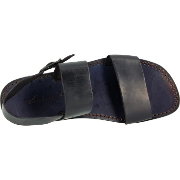 Hand gefertigte Herren-Sandalen aus Schwarze Leder aus Italien