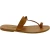 Handgefertigte Zehenstegsandalen für Damen aus hellbraunem Leder