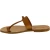 Handgefertigte Zehenstegsandalen für Damen aus hellbraunem Leder