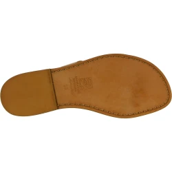 Sandali infradito da donna fatti a mano in pelle color cuoio