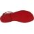 Sandalias planas de tiras de piel roja hechas a mano en Italia