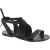 Schwarze Ledersandalen für Damen, handgefertigt in Italien