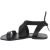 Women's black leather sandals handmade in Italy
