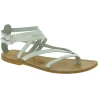 Weiße Gladiator-Sandalen aus Leder für Damen – Handgefertigt in Italien
