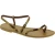 Sandali infradito da donna in pelle color bronzo - Fatti a mano in Italia