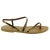 Sandali infradito da donna in pelle color bronzo - Fatti a mano in Italia